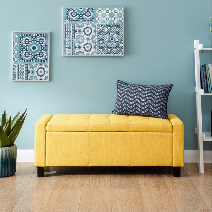 The Range | GFW Verona Ottoman Bench - Mustard GFW Verona Ottoman Bench - Mustard