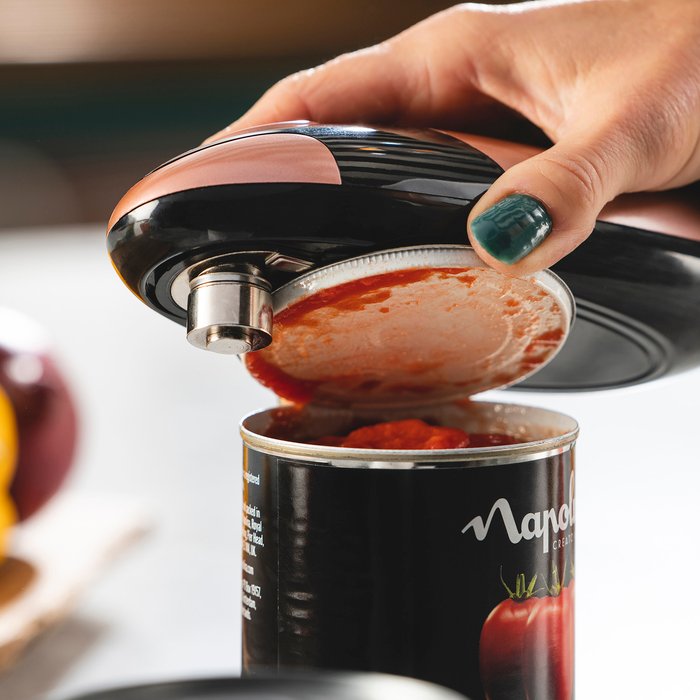 The Range | Cooks Professional Cooks Professional Automatic Can Opener in Black and Copper Cooks Professional Cooks Professional Automatic Can Opener in Black and Copper