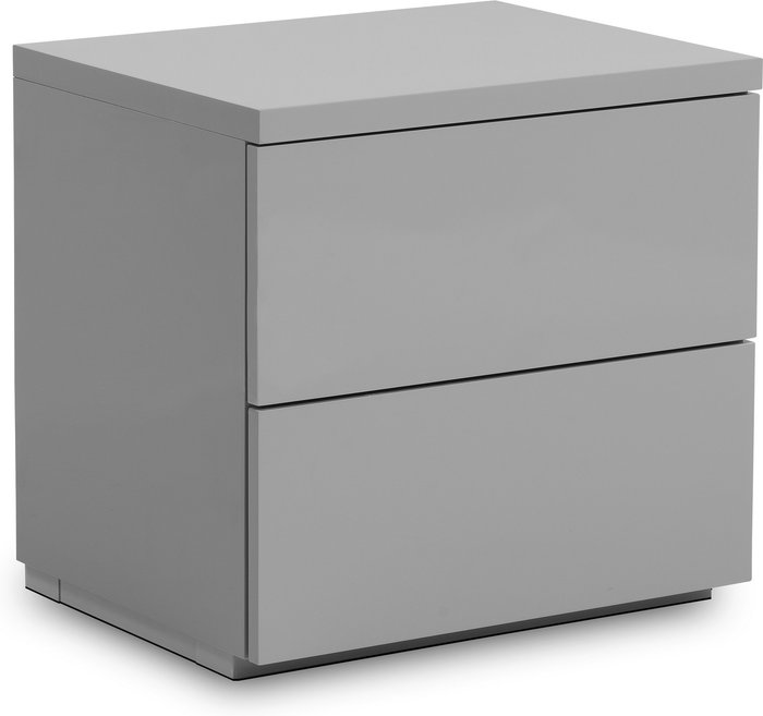 The Range | Julian Bowen Monaco Two Drawer Bedside - Grey Julian Bowen Monaco Two Drawer Bedside - Grey