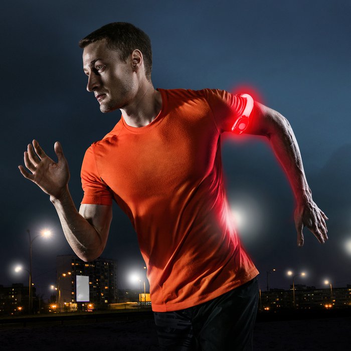 The Range | Ultra LED Running Armbands Light Up Jogging Bans Hi Vis - Red Ultra LED Running Armbands Light Up Jogging Bans Hi Vis - Red