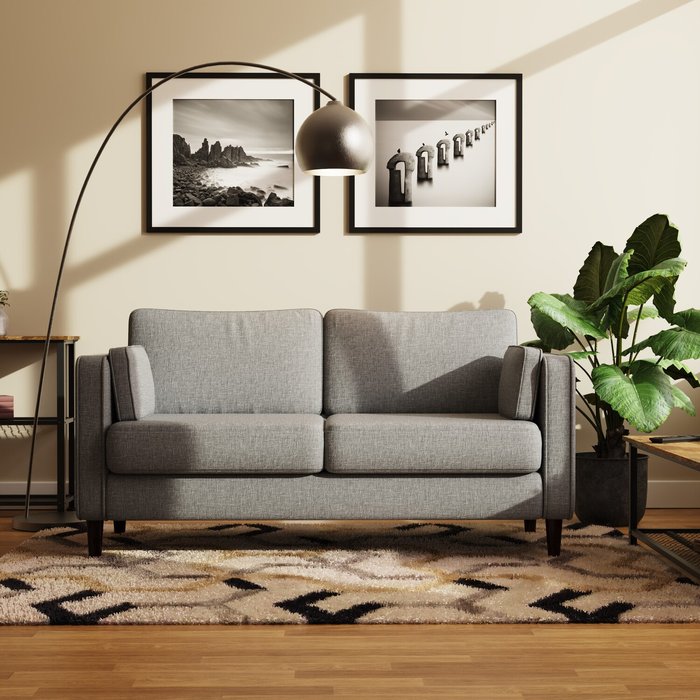 The Range | Timber Art Design UK Snowdonia 2 Seater Cushion Back Sofa - Grey - Grey Timber Art Design UK Snowdonia 2 Seater Cushion Back Sofa - Grey - Grey