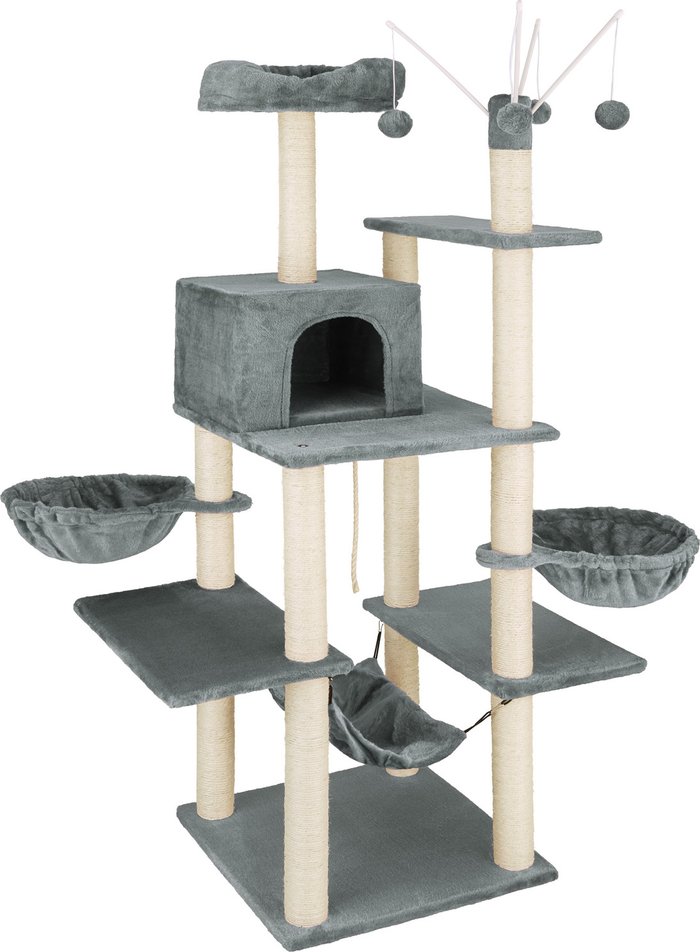 The Range | TECTAKE Tectake Cat Tree Scratching Post Lilou - Dark Grey TECTAKE Tectake Cat Tree Scratching Post Lilou - Dark Grey