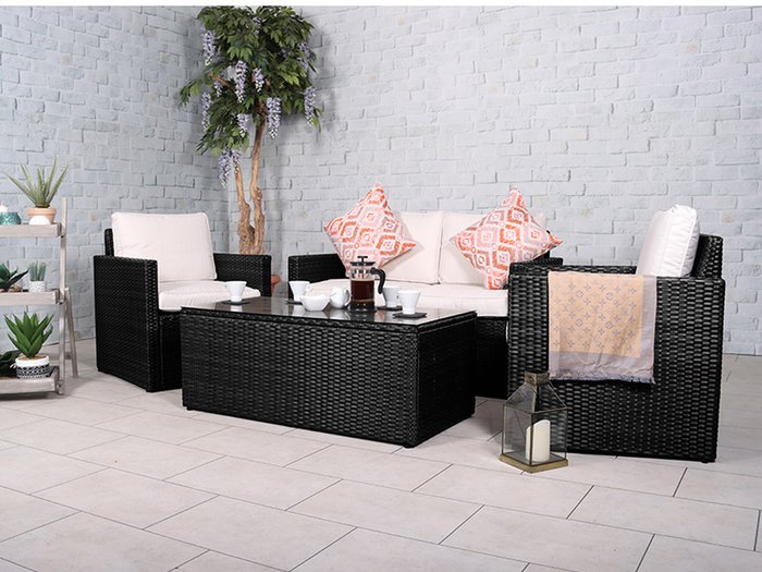 The Range | Royalcraft Royalcraft Berlin 4 Seater Lounging Set - Brown Royalcraft Royalcraft Berlin 4 Seater Lounging Set - Brown