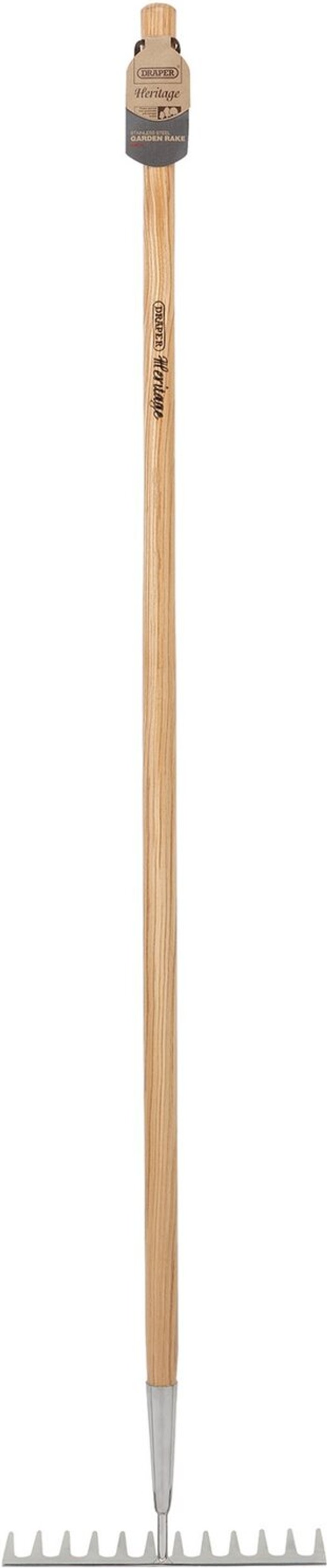 The Range | Draper Draper Stainless Steel Garden Rake with Ash Handle Draper Draper Stainless Steel Garden Rake with Ash Handle