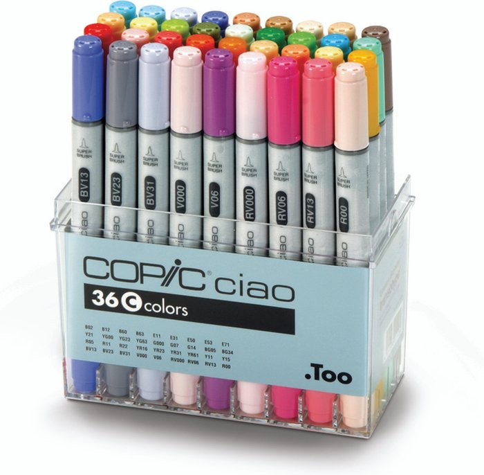 The Range | Copic Copic Ciao 36 Piece Marker Pens - Multi Copic Copic Ciao 36 Piece Marker Pens - Multi