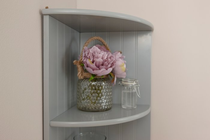 The Range | GFW Colonial Corner Wall Shelf Unit - Grey GFW Colonial Corner Wall Shelf Unit - Grey
