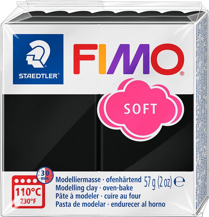 The Range | Staedtler Staedtler Fimo Soft Modelling Clay Block - Black Staedtler Staedtler Fimo Soft Modelling Clay Block - Black