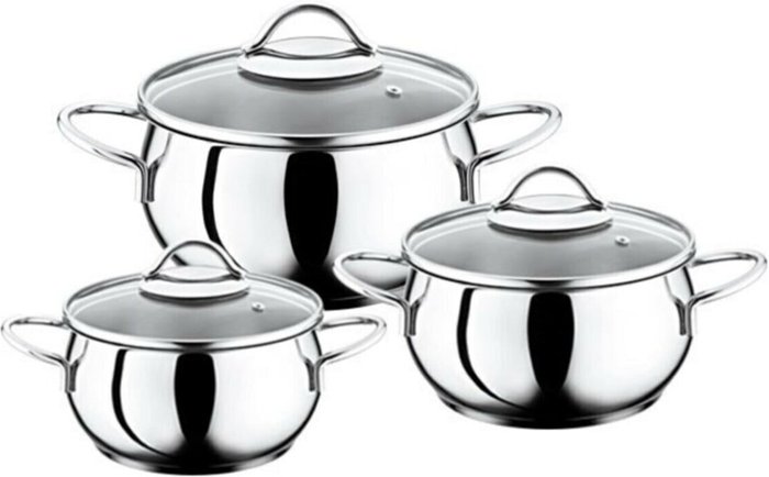 The Range | Rozi Sevval Collection 6-piece Stainless Steel Mini Cookware Set Rozi Sevval Collection 6-piece Stainless Steel Mini Cookware Set