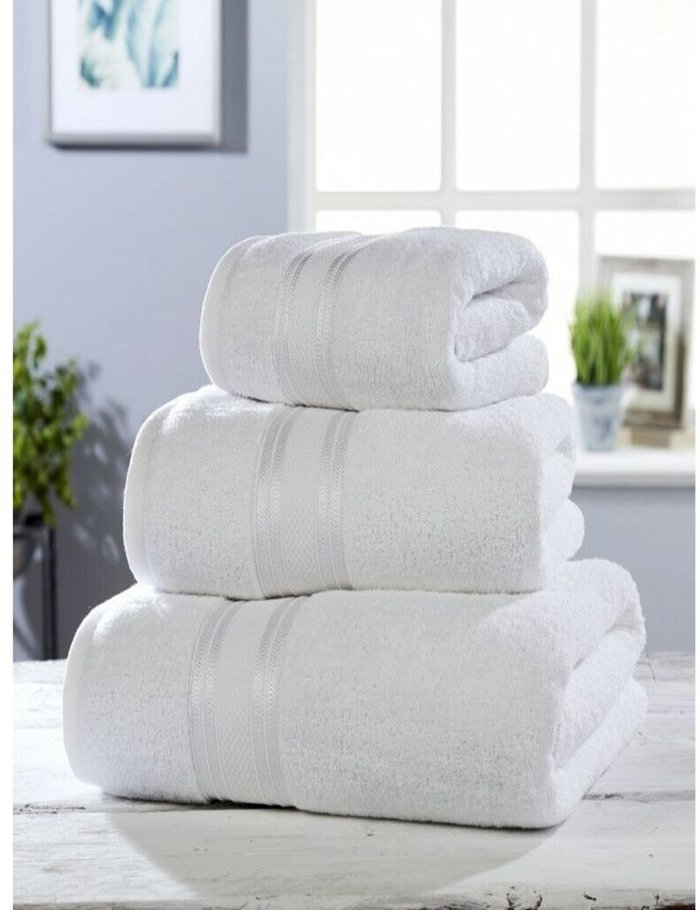 The Range | Vantona Luxury Cotton 550 GSM Bath Towel - White Vantona Luxury Cotton 550 GSM Bath Towel - White