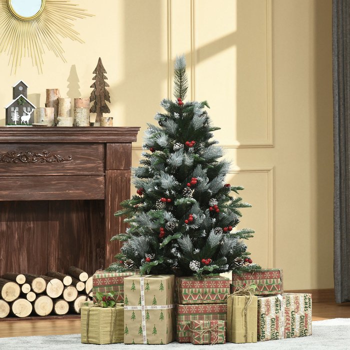 The Range | Bon Noel Bon Noel 4Ft Artificial Snow Dipped Christmas Tree Xmas Holiday Pencil Tree Green Bon Noel Bon Noel 4Ft Artificial Snow Dipped Christmas Tree Xmas Holiday Pencil Tree Green