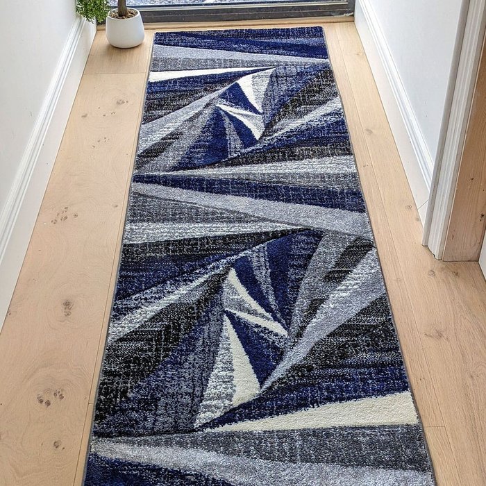 The Range | The Rug Wholesaler Navy Splinter Area Rug - Boston - Blue / 230cm / 3kg / Yes The Rug Wholesaler Navy Splinter Area Rug - Boston - Blue / 230cm / 3kg / Yes