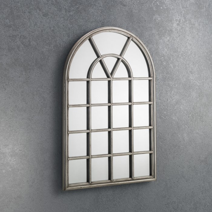 The Range | Julian Bowen Opus Pewter Window Mirror - Grey Julian Bowen Opus Pewter Window Mirror - Grey