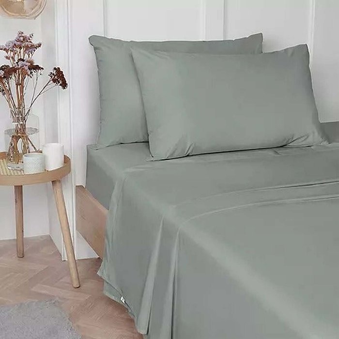 The Range | Vantona Luxury Cotton Plain Dyed Flat Sheets 180 TC - Mid Grey / Double Vantona Luxury Cotton Plain Dyed Flat Sheets 180 TC - Mid Grey / Double