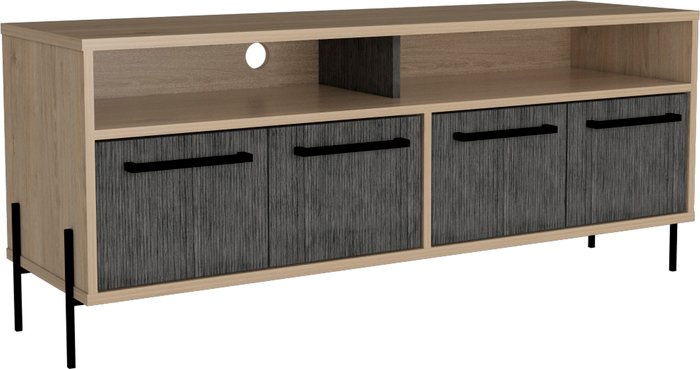 The Range | Core Products Ltd Harvard wide screen TV unit with 4 doors - Washed oak and grey Core Products Ltd Harvard wide screen TV unit with 4 doors - Washed oak and grey
