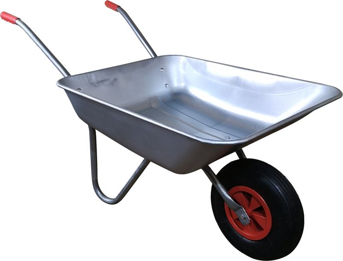 The Range | Samuel Alexander Samuel Alexander Galvanised Metal Garden Wheelbarrow With Pneumatic Tyre - 65 Litre 60Kg Capacity Samuel Alexander Samuel Alexander Galvanised Metal Garden Wheelbarrow With Pneumatic Tyre - 65 Litre 60Kg Capacity