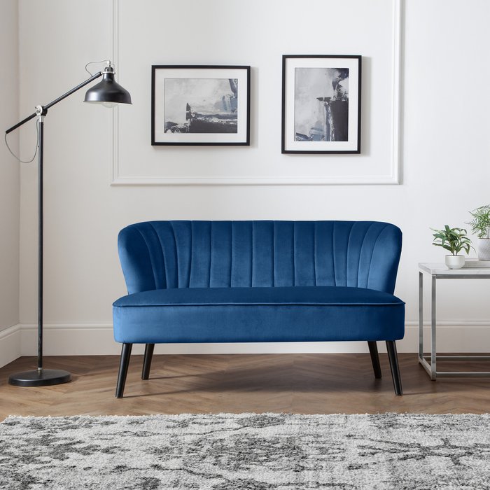 The Range | Julian Bowen Coco 2 Seater Sofa - Blue Julian Bowen Coco 2 Seater Sofa - Blue