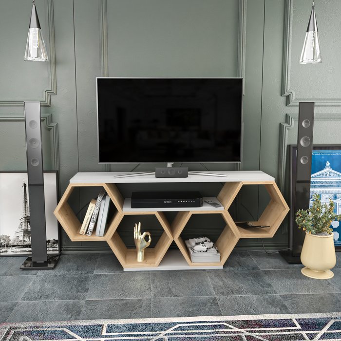 The Range | Decorotika Honey Unique Design TV Unit TV Stand for TVs up to 55'' - White Decorotika Honey Unique Design TV Unit TV Stand for TVs up to 55'' - White