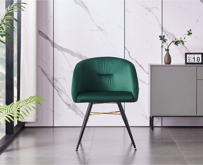 The Range | Life Interiors VittorioLUX Dining Chair Single - Green Life Interiors VittorioLUX Dining Chair Single - Green