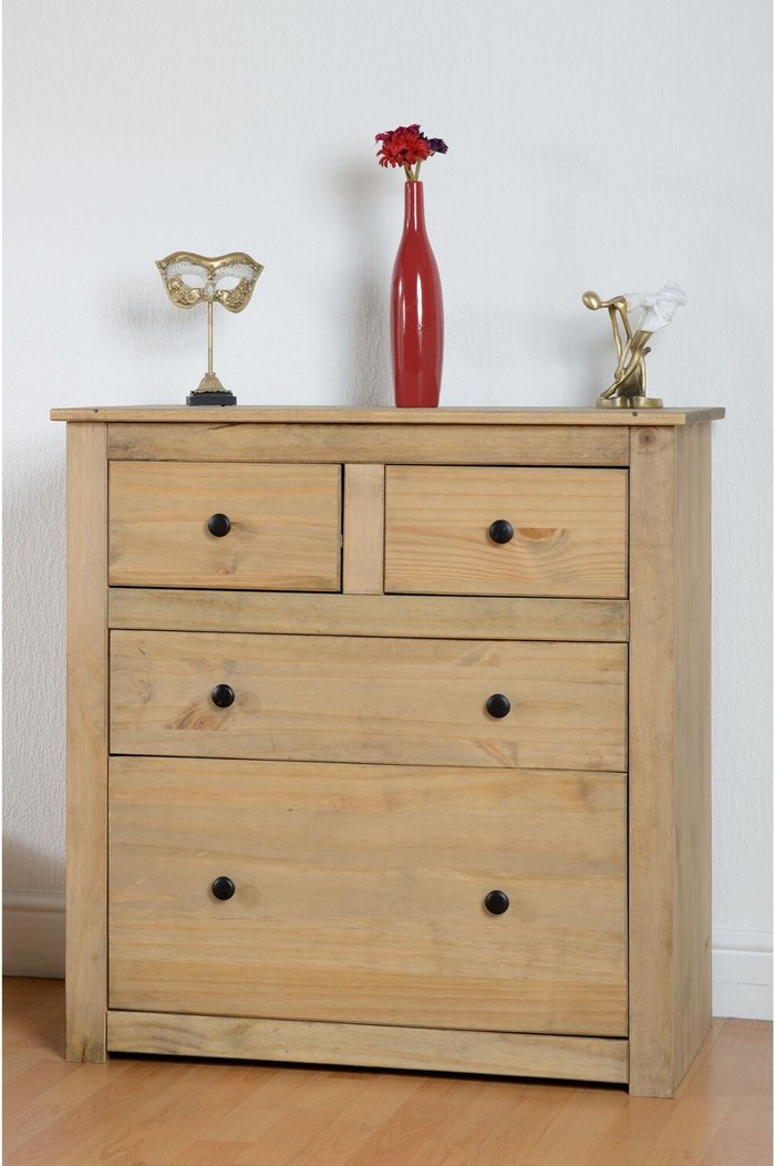 The Range | Seconique Panama 2 over 2 Drawer Chest Natural Wax - Natural Wax Seconique Panama 2 over 2 Drawer Chest Natural Wax - Natural Wax