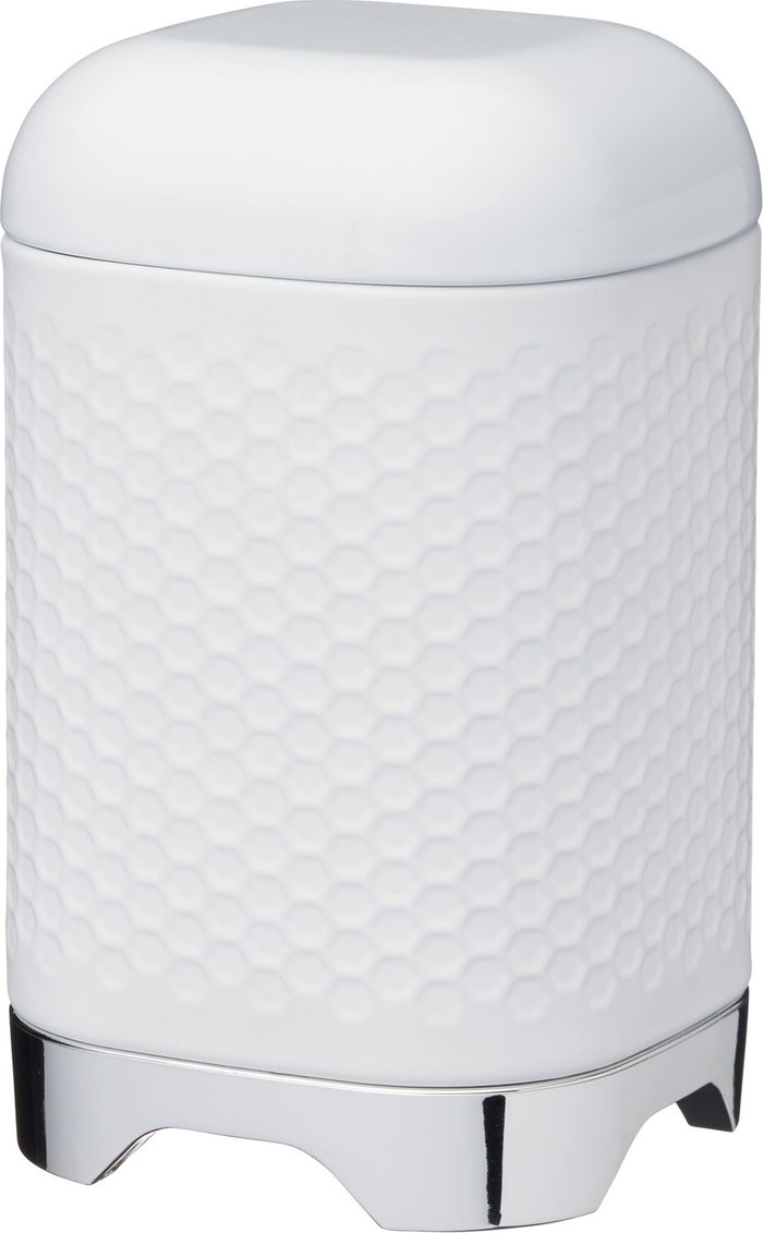 The Range | Lovello Lovello Retro Storage Jar with Geometric Textured Finish - White Lovello Lovello Retro Storage Jar with Geometric Textured Finish - White