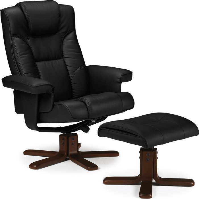 The Range | Julian Bowen Malmo Recliner And Stool - Black Julian Bowen Malmo Recliner And Stool - Black