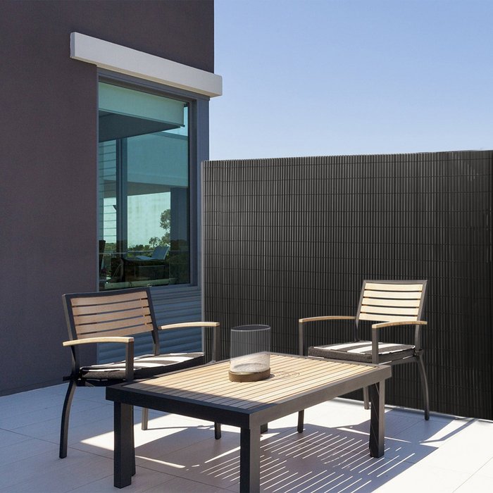 The Range | Livingandhome PVC Privacy Fence Grey - Dark Grey / 300cm / 100cm Livingandhome PVC Privacy Fence Grey - Dark Grey / 300cm / 100cm