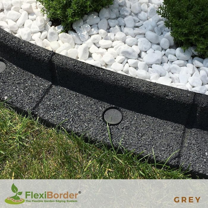 The Range | FlexiBorder FlexiBorder Flexible Garden Edging 6 x 1m Length - Grey FlexiBorder FlexiBorder Flexible Garden Edging 6 x 1m Length - Grey