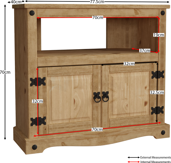 The Range | Corona Corner TV Unit - Pine - Pine Corona Corner TV Unit - Pine - Pine