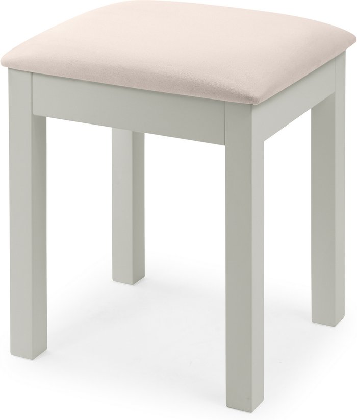 The Range | Julian Bowen Maine Dressing Stool - Dove Grey Julian Bowen Maine Dressing Stool - Dove Grey