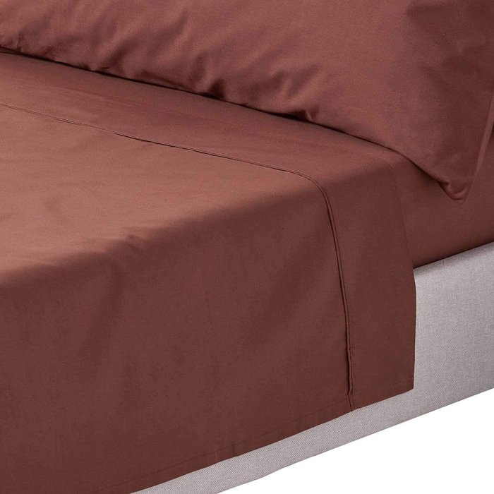 The Range | Homescapes 200 Thread Count Egyptian Cotton Flat Sheet - Chocolate / Superking Homescapes 200 Thread Count Egyptian Cotton Flat Sheet - Chocolate / Superking