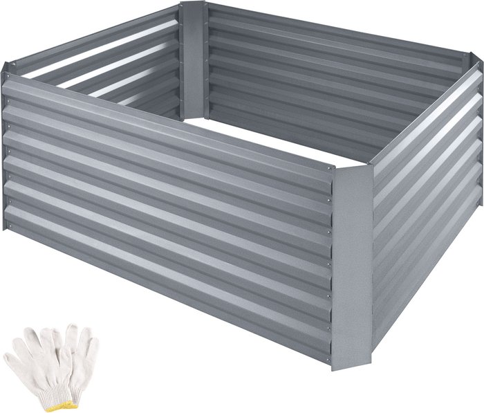 The Range | TECTAKE Salvia Zinc-Plated Raised Bed - Silver TECTAKE Salvia Zinc-Plated Raised Bed - Silver