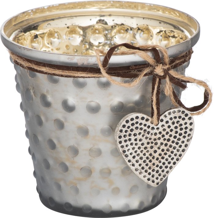The Range | KDMR Jute Tied Bobble Medium Candle Holder - Grey KDMR Jute Tied Bobble Medium Candle Holder - Grey