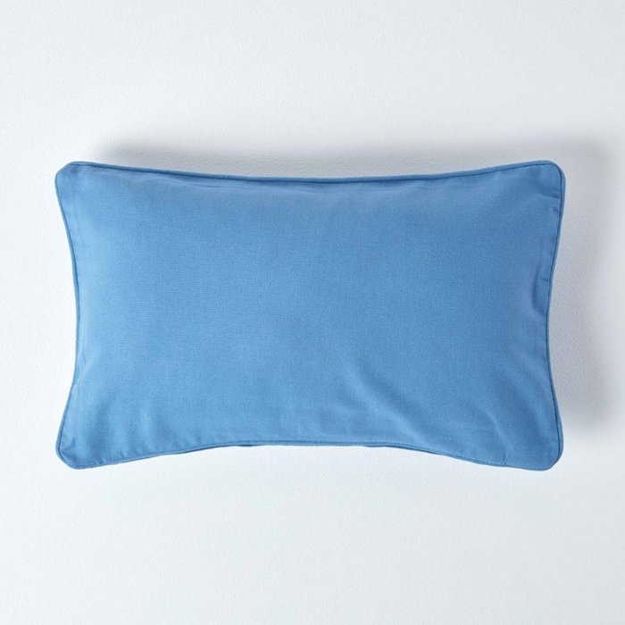 The Range | Homescapes Homescapes Cotton Plain Cushion Cover - Air Force Blue Homescapes Homescapes Cotton Plain Cushion Cover - Air Force Blue