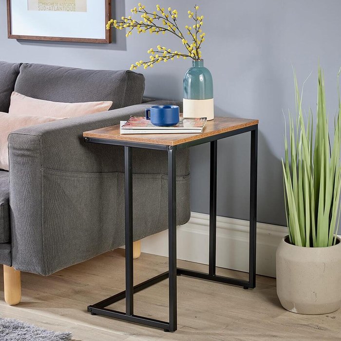 The Range | Home Source Urban Industrial Lamp Side Table - Oak Home Source Urban Industrial Lamp Side Table - Oak