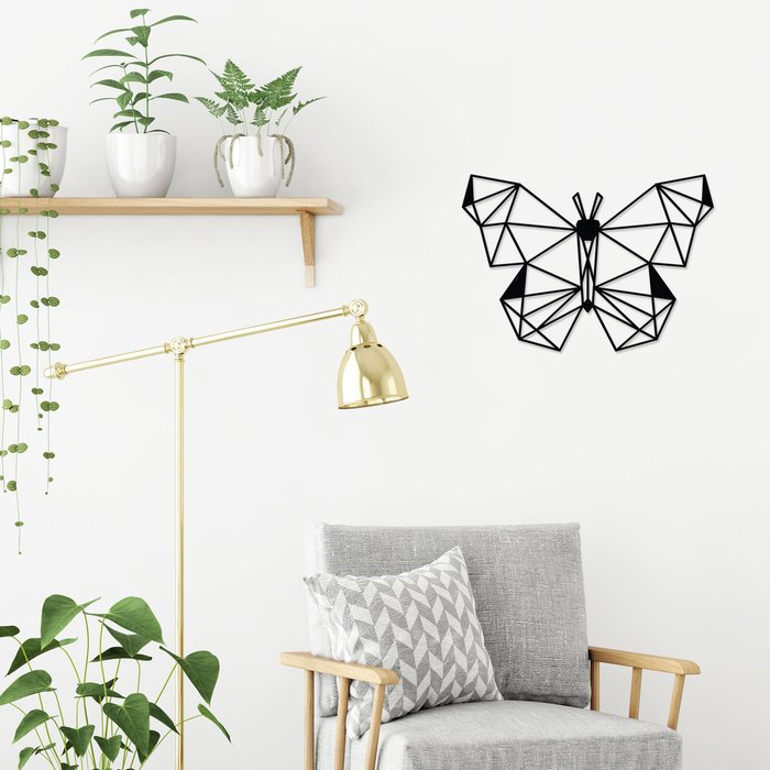 The Range | Decortie Butterfly Wall Art Metal Decorative Object - Black - Black Decortie Butterfly Wall Art Metal Decorative Object - Black - Black