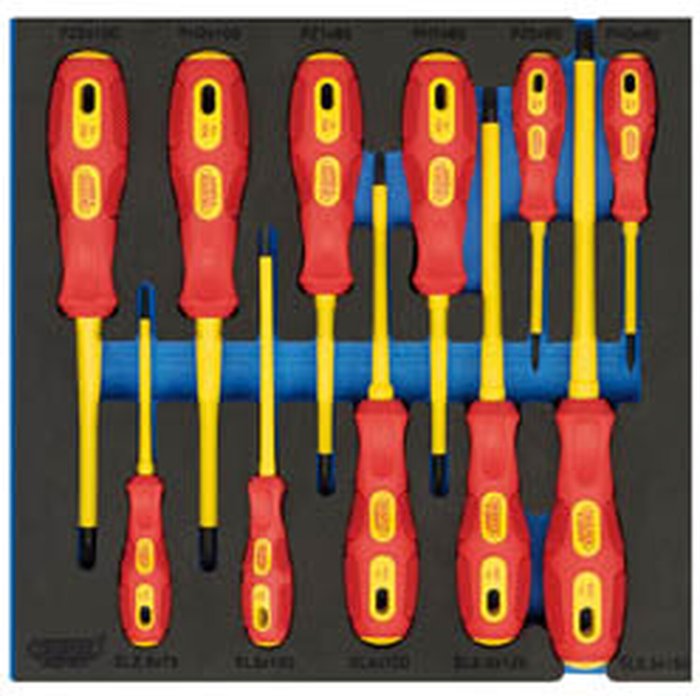 The Range | Draper Draper VDE Insulated Screwdriver Set 11 Piece In Eva Insert Tray Draper Draper VDE Insulated Screwdriver Set 11 Piece In Eva Insert Tray