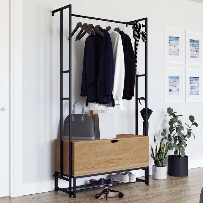The Range | Teknik Office Hythe Wall Mounted Hallway Storage - Serene Walnut Teknik Office Hythe Wall Mounted Hallway Storage - Serene Walnut