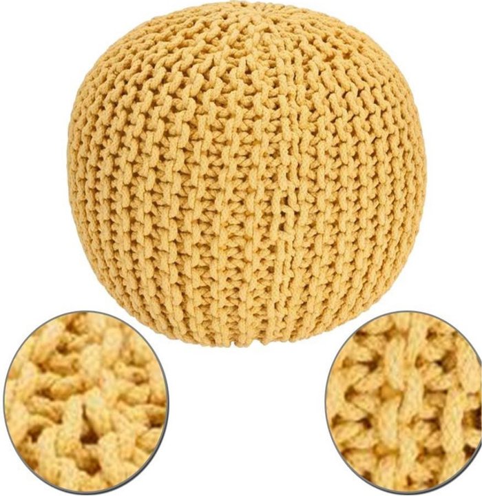 The Range | R&G Charcoal Pouffe - Orchre Mustard R&G Charcoal Pouffe - Orchre Mustard