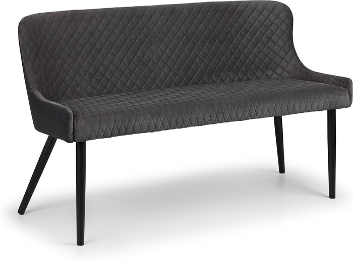 The Range | Julian Bowen Luxe High Back Bench - Grey - Grey Julian Bowen Luxe High Back Bench - Grey - Grey