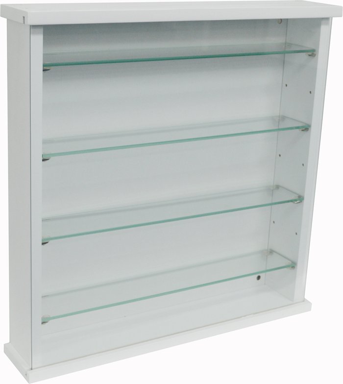 The Range | Techstyle Techstyle Exhibit Wood 4 Shelf Glass Wall Display Cabinet White Techstyle Techstyle Exhibit Wood 4 Shelf Glass Wall Display Cabinet White