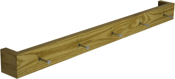 The Range | Techstyle Techstyle Ellis Wood Wall Mounted 80Cm Floating Shelf With 5 Hooks Oak Techstyle Techstyle Ellis Wood Wall Mounted 80Cm Floating Shelf With 5 Hooks Oak