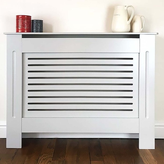 The Range | At Home Comforts At Home Comforts Horizontal Slat Painted Grey Radiator Cover Small At Home Comforts At Home Comforts Horizontal Slat Painted Grey Radiator Cover Small