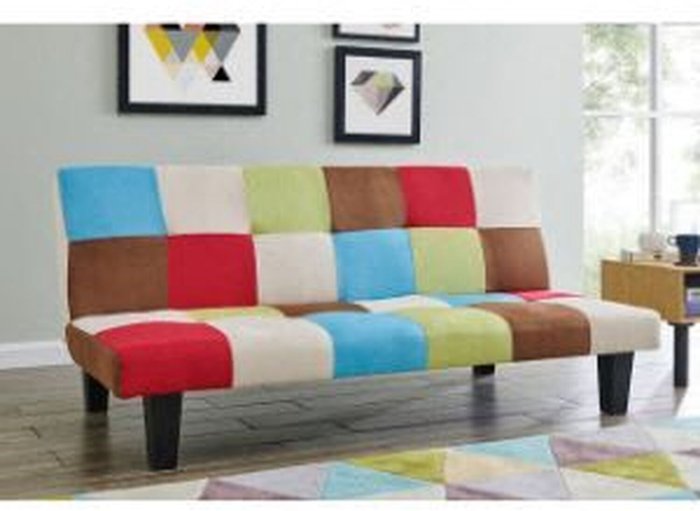 The Range | GRS Anton 3 Seater Sofa Bed Fabric - Rainbow / Polyester GRS Anton 3 Seater Sofa Bed Fabric - Rainbow / Polyester