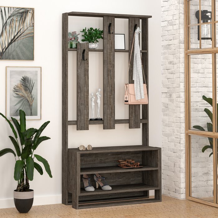 The Range | Decortie Chester Hall Stand - Dark Coffee Decortie Chester Hall Stand - Dark Coffee