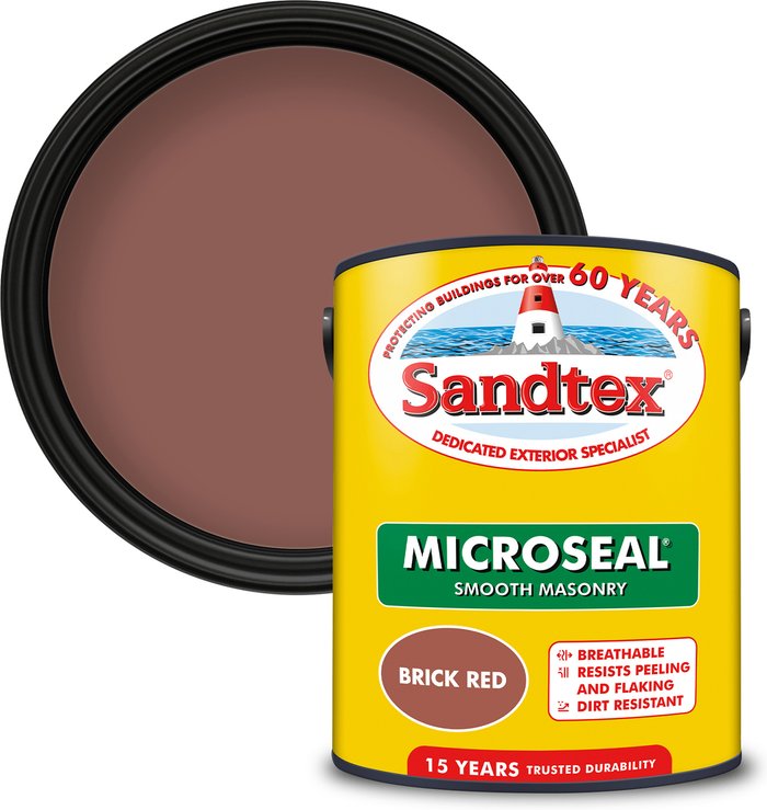 The Range | Sandtex Sandtex Smooth Masonry Paint - Brick Red / 5l Sandtex Sandtex Smooth Masonry Paint - Brick Red / 5l