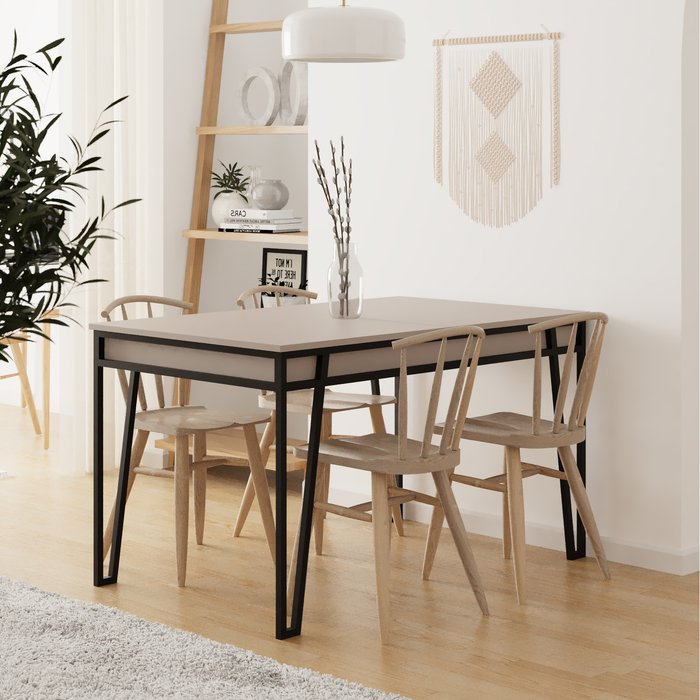 The Range | Decortie Pal Modern Dining Table - Mocha Grey Decortie Pal Modern Dining Table - Mocha Grey