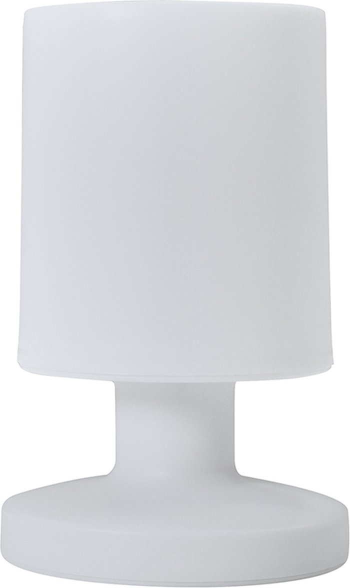 The Range | ValueLights LED Colour Changing IP44 Rated Outdoor White Rechargeable Table Lamp Warm White - White ValueLights LED Colour Changing IP44 Rated Outdoor White Rechargeable Table Lamp Warm White - White