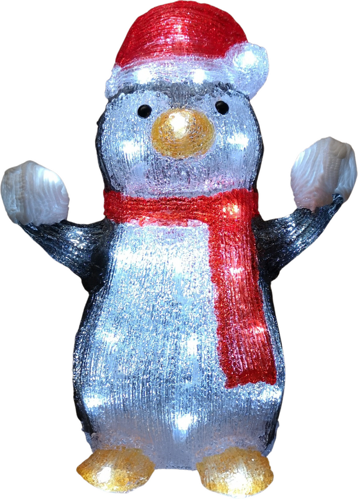 The Range | Samuel Alexander Christmas Acrylic Penguin LED Light with Timer Function - Multicolour Samuel Alexander Christmas Acrylic Penguin LED Light with Timer Function - Multicolour