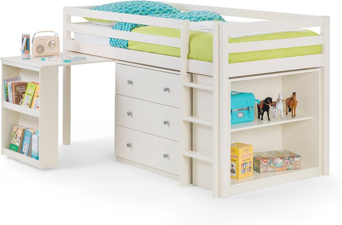 The Range | Julian Bowen Roxy Single White Midsleeper Bed White Julian Bowen Roxy Single White Midsleeper Bed White