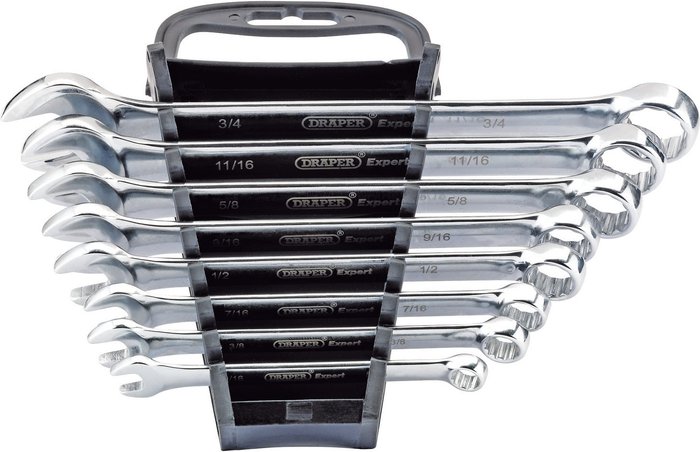 The Range | Draper Draper 8 Piece Imperial Combination Spanner Set Draper Draper 8 Piece Imperial Combination Spanner Set